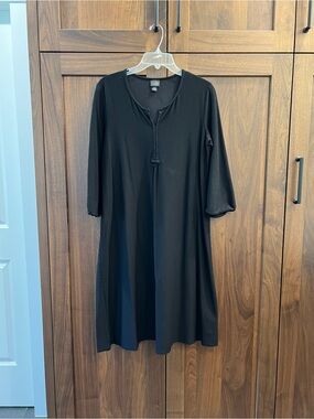 Eileen Fisher Black Knit Tunic dress size M